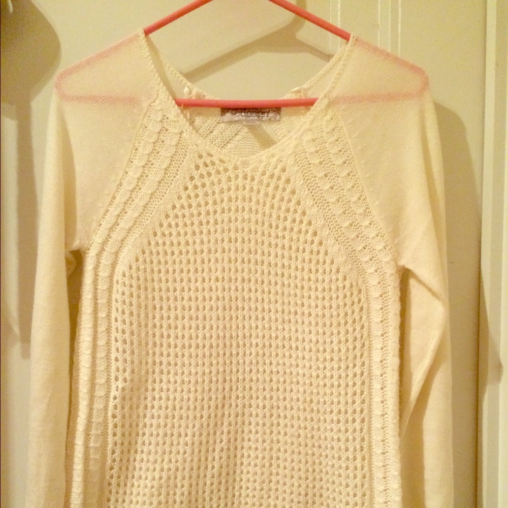 Mesh Front Sweater