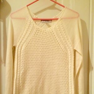Mesh Front Sweater