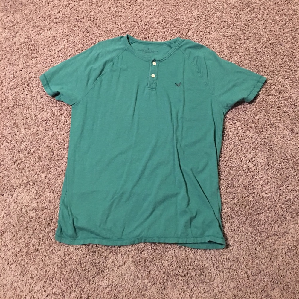 American Eagle Green Button Shirt