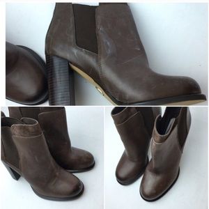 Sam Edelman Womens Kenner Leather Stacked Boots