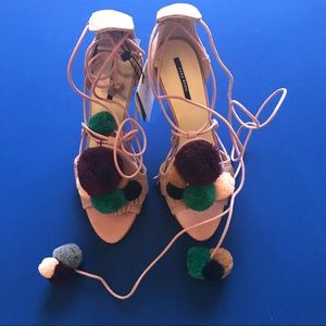 Pink suede Zara heels