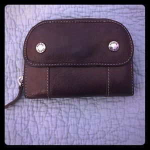 Brown Leather Fossil Zip Wallet!