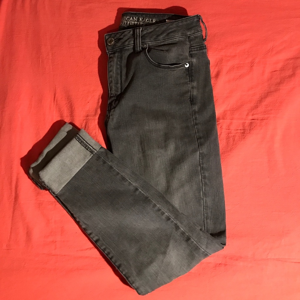 American Eagle gray jeans