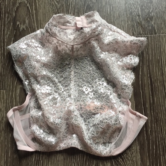 Victoria's Secret Other - VS high neck metallic lace bra
