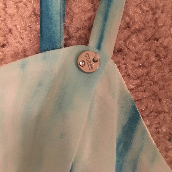 Guess Peplum Top Blue Tie-Dye - Picture 3 of 3