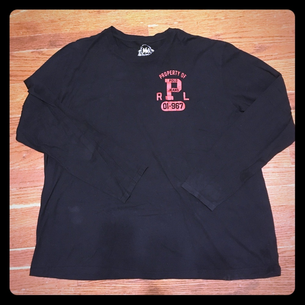 Black L/S Polo T-Shirt