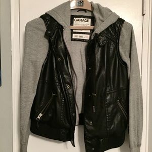 "Leather" moto jacket