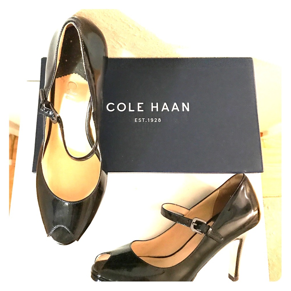 Cole Haan peep toe heels