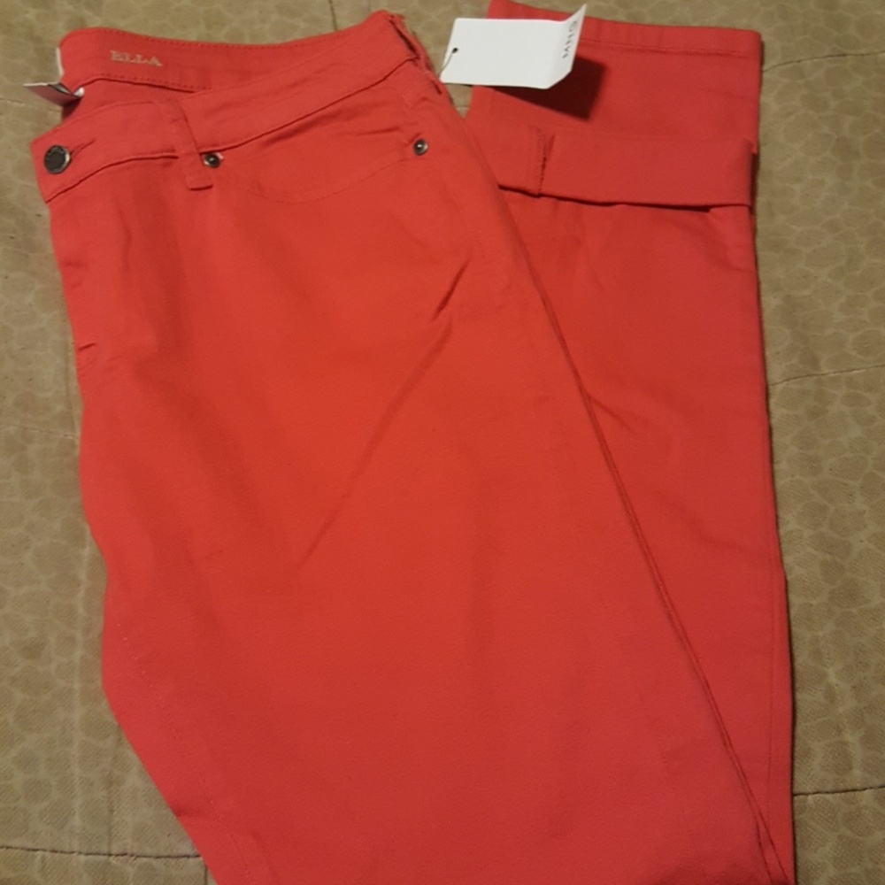 Tomato red ankle skinny jeans by MNG