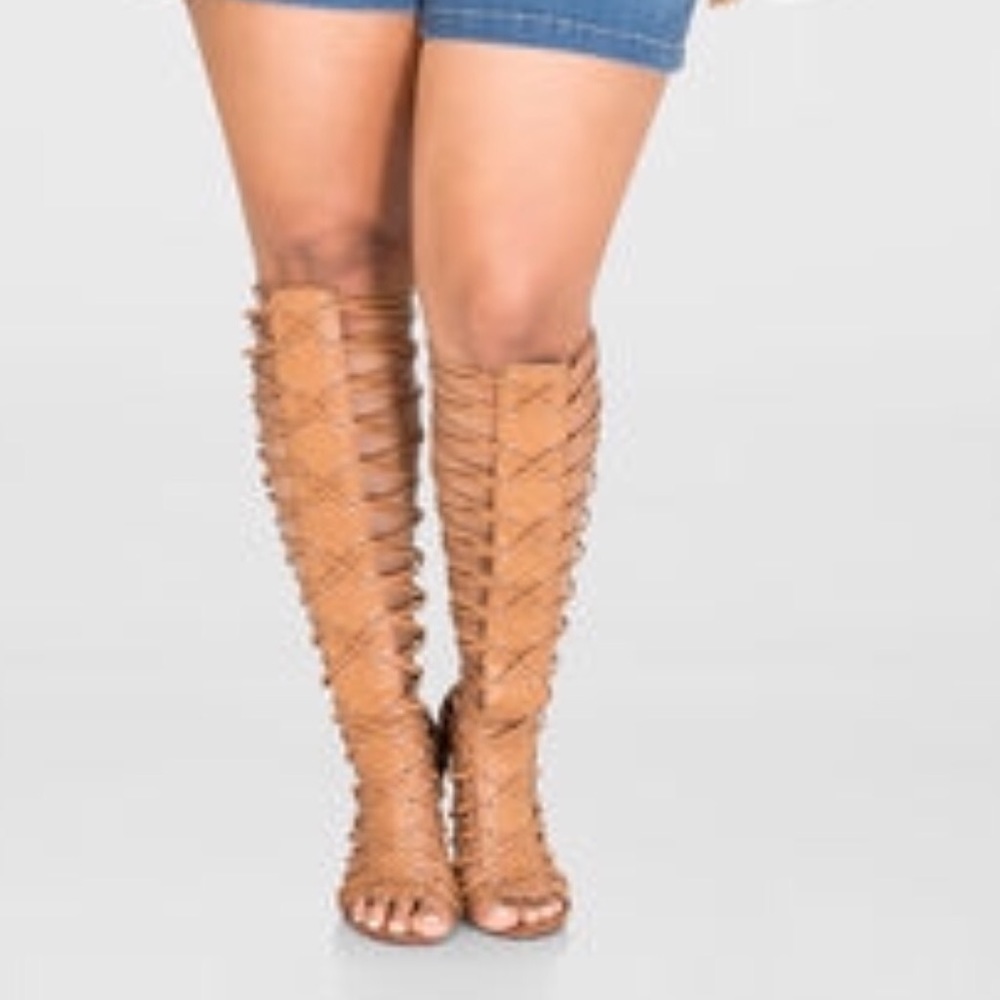 Ashley Stewart Cognac Gladiator sandals 11W