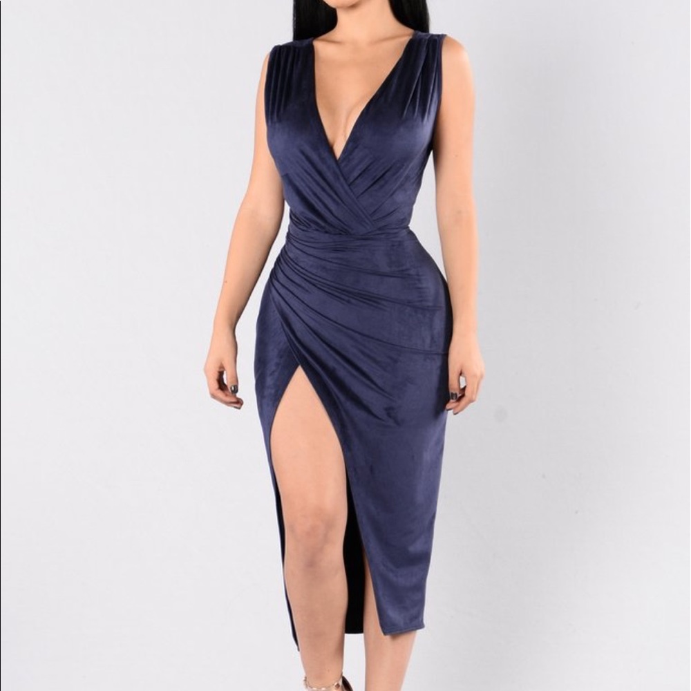 Classy high slit dress