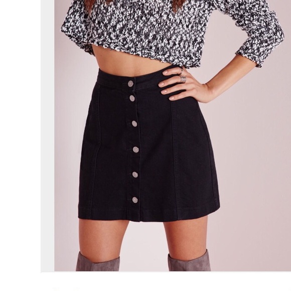Missguided Dresses & Skirts - Missguided Black Jean Skirt