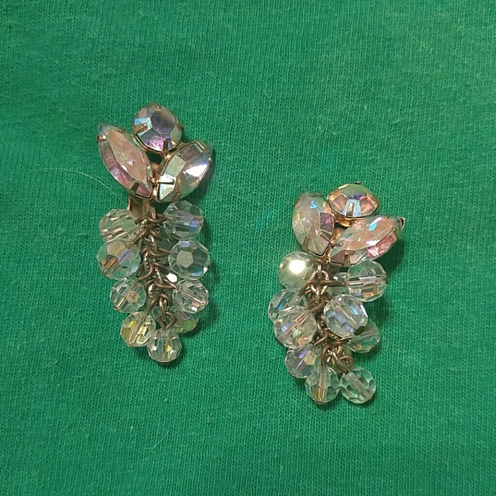Clip on beaded earrings