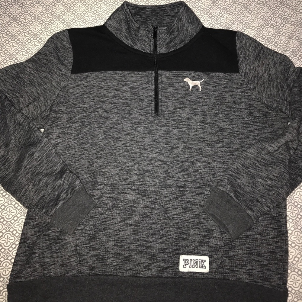 VS Pink Boyfriend Quarter Zip