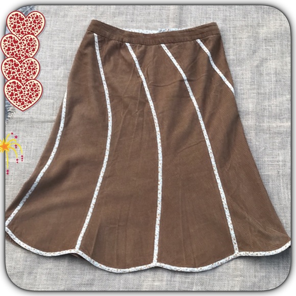 ✔️Vintage Boho Style Corduroy Skirt Willi Smith - Picture 2 of 3