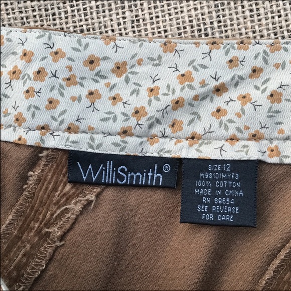 ✔️Vintage Boho Style Corduroy Skirt Willi Smith - Picture 3 of 3