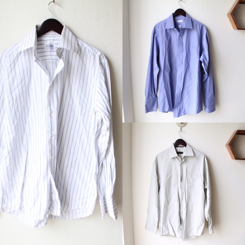 Three (3) Men's Button Up Brooks Bros, Gianfranco