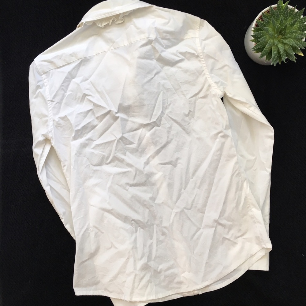 Banana Republic Ruffle Front Button-Down - Small - Picture 4 of 6