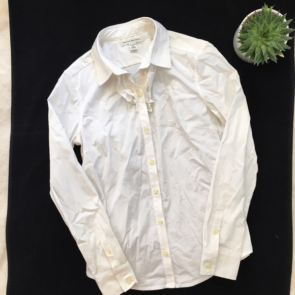 Banana Republic Ruffle Front Button-Down - Small - Picture 1 of 6