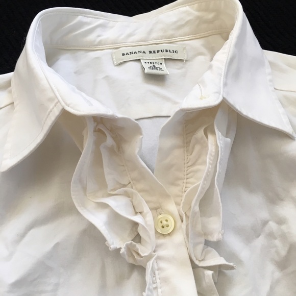 Banana Republic Ruffle Front Button-Down - Small - Picture 3 of 6