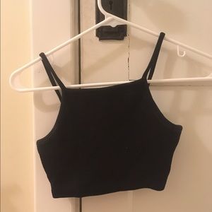 Topshop Ribbed Crop Tank