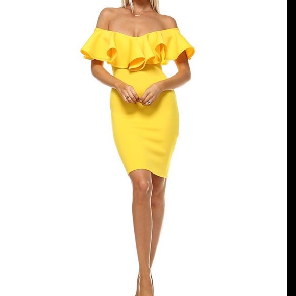 💕 Off The Shoulder Ruffle Dress - Picture 2 of 8