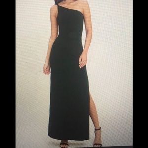 New Lulus Dark Green One Shoulder Dress