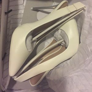 New White sling back heels