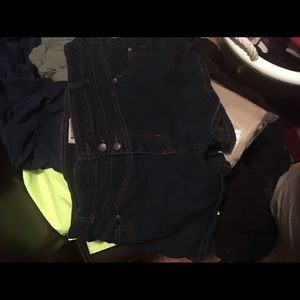 High waisted jean shorts