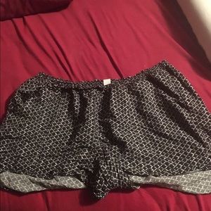 Black and what dotted shorts