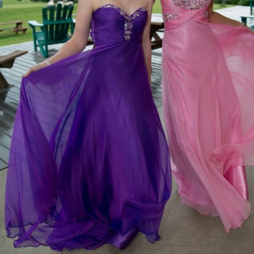 Purple Prom Dress - Picture 6 of 8