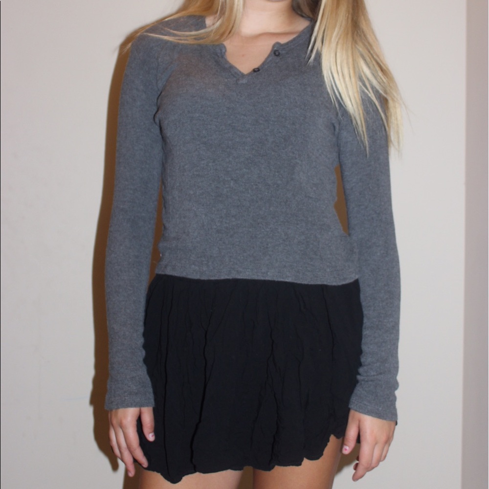 Gray Brandy Melville Long Sleeve Shirt