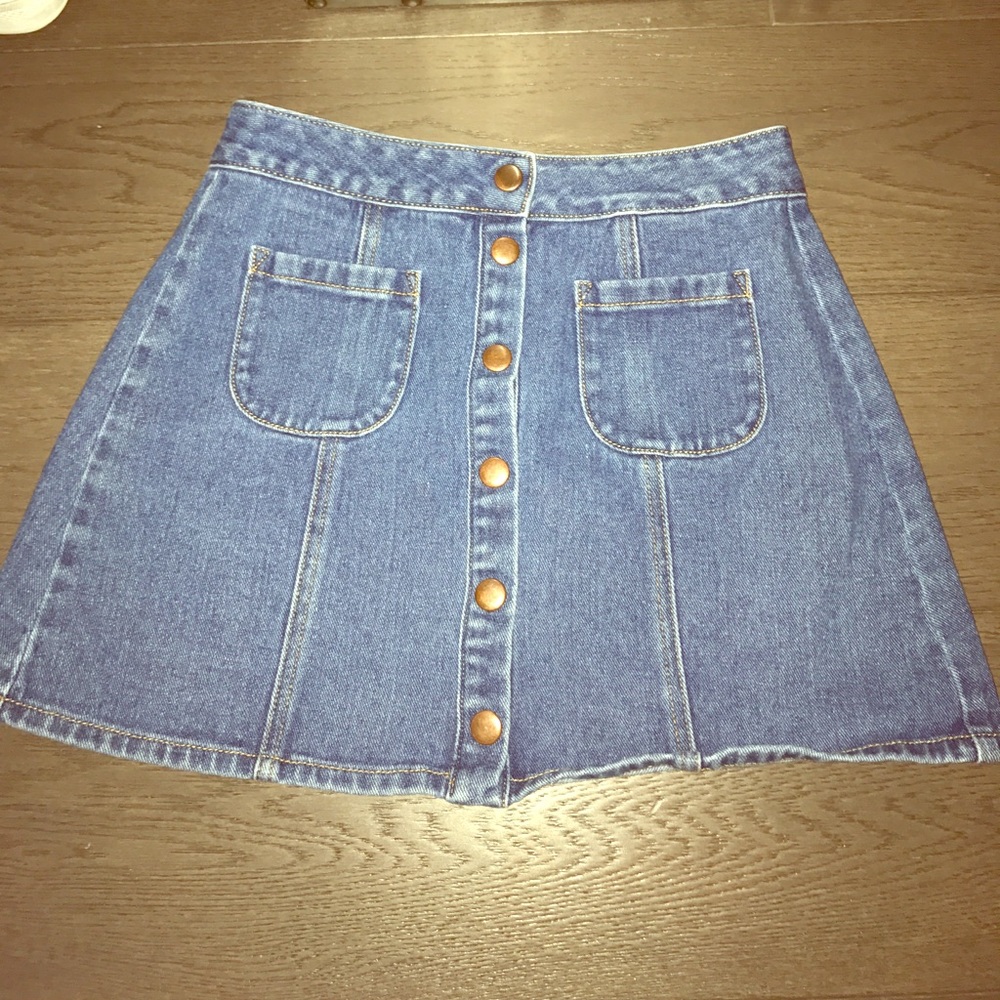 brandy melville jean skirt
