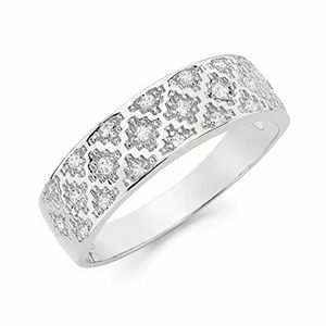 Men or women 14k Solid White Gold Wedding Band