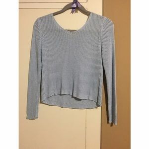 Blue Crop Top Sweater