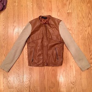 Two toned Leather Jacket