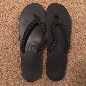 Women's black rainbow sandals