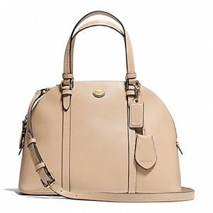 Coach Peyton Leather Cora Domed Satchel
