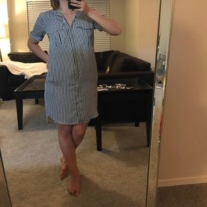 Black silky soft strip dress