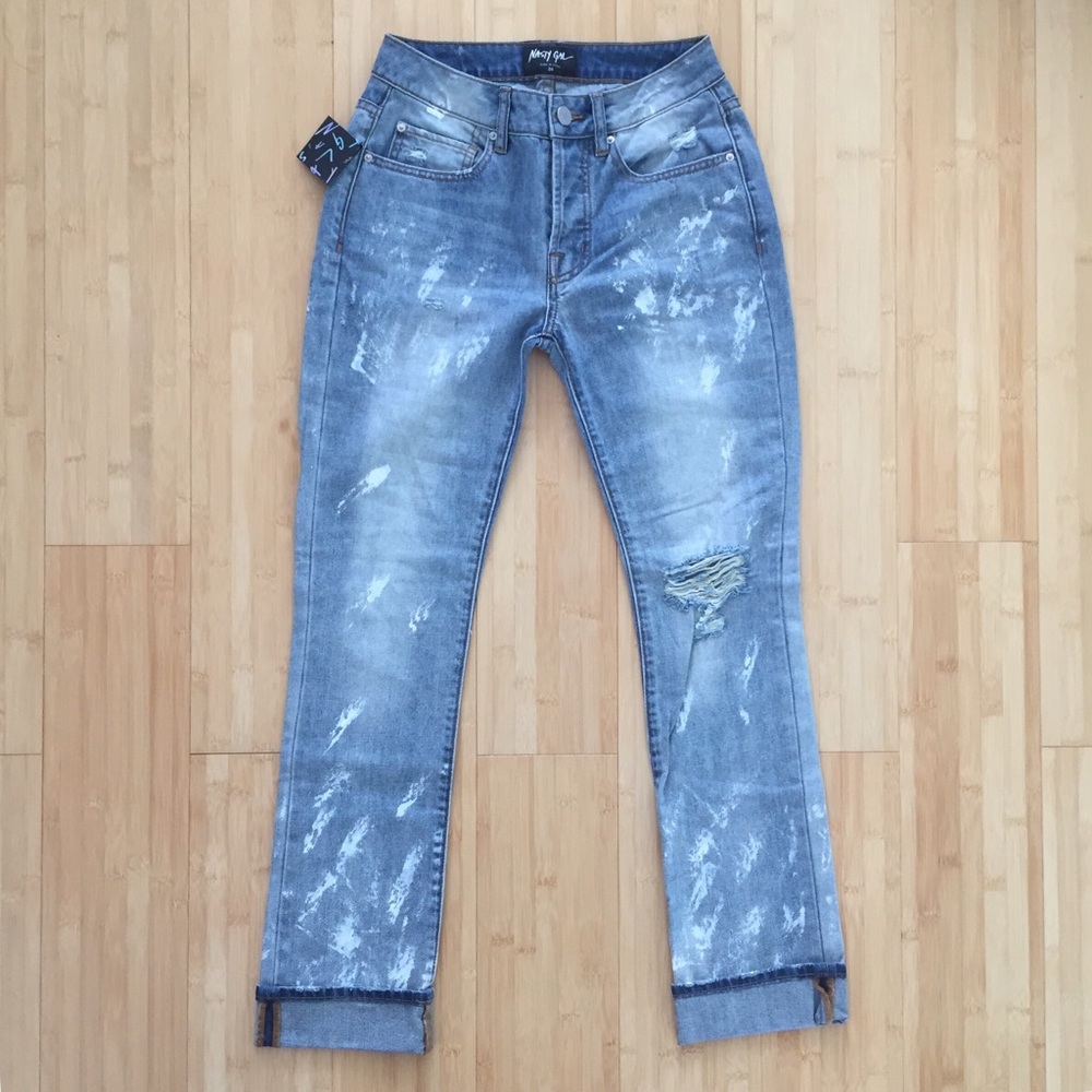 Paint Splattered Boyfriend Jeans - Picture 5 of 6