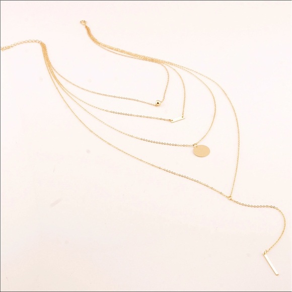 Dainty Gold Layered Necklace - Picture 3 of 4