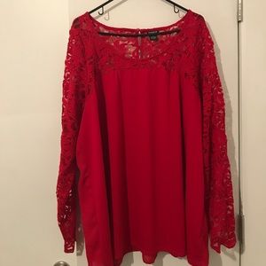 Torrid sz 3 red lace top