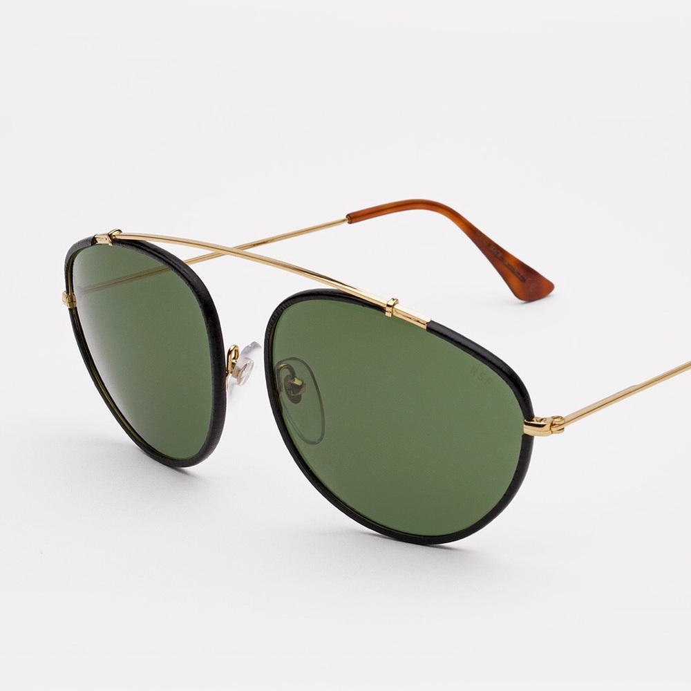 RetroSuperFuture Leon Black Aviator Sunglasses EUC