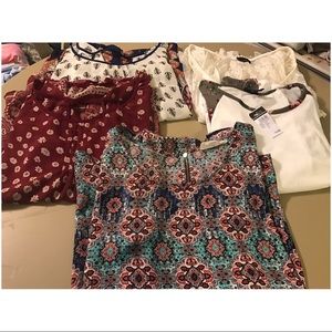 5 tops all size large