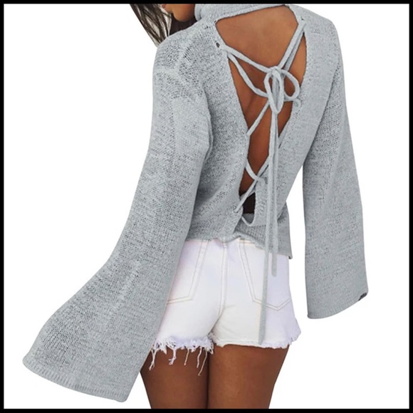 Lace-Up Back Top - Picture 5 of 7