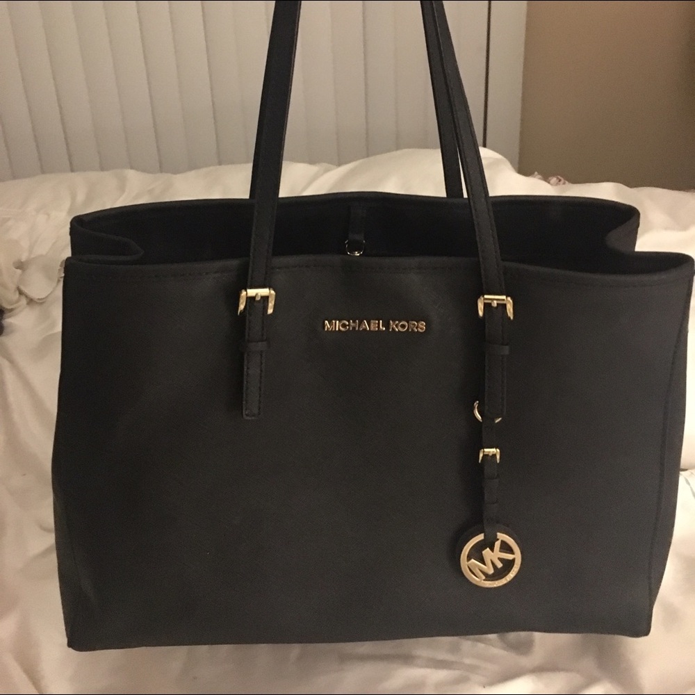 Michael Kors Black Saffiano Large Leather Tote