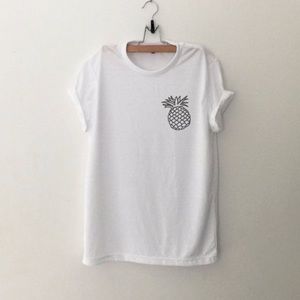 White pineapple shirt