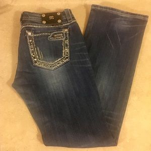 MISS ME BOOTCUT BLING JEANS SIZE 31 INSEAM 33