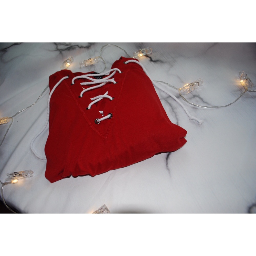 BNWT Lace Up Hoodie Top / Jacket - Picture 3 of 5