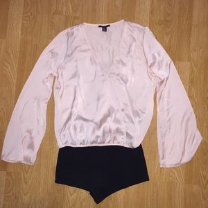 F21 satin blouse